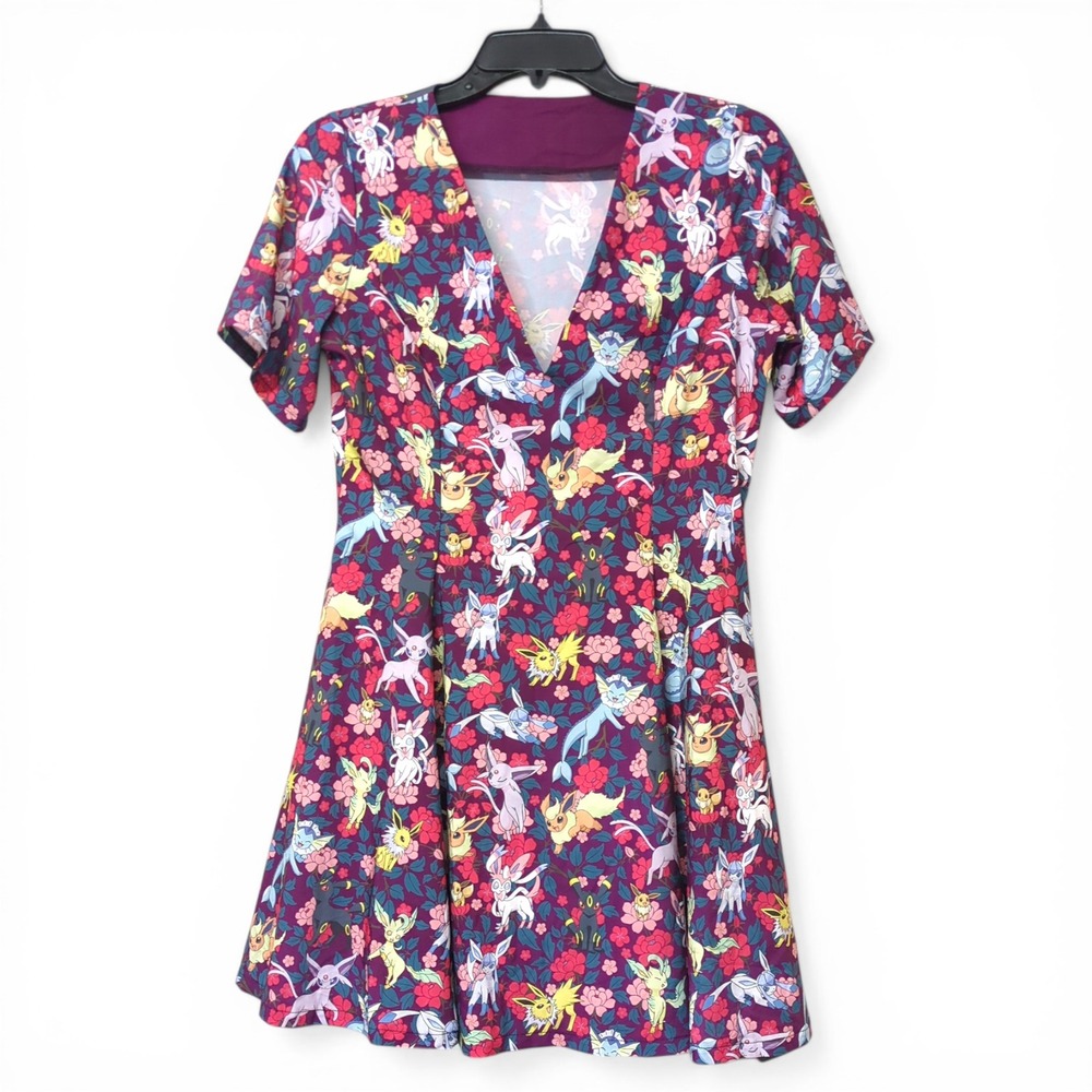 BlackMilk Pokemon Eevee Evolution Floral V Dress Size S New w/Tags